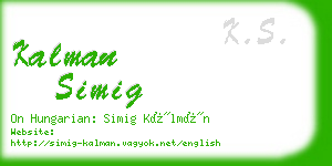 kalman simig business card